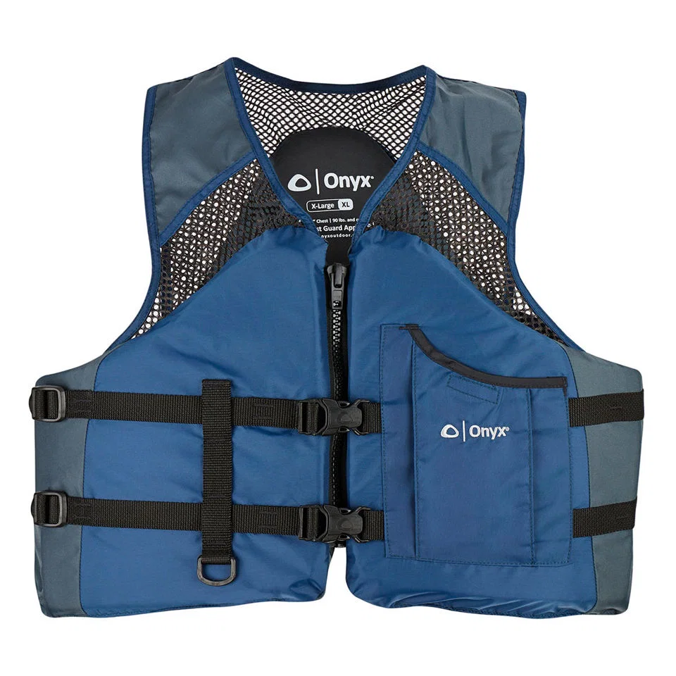 116200-500-040-13 – ONYX OUTDOOR PFD - Personal Floatation Device, Mesh Classic Sport Lifevest, Large, Mesh Shoulders...